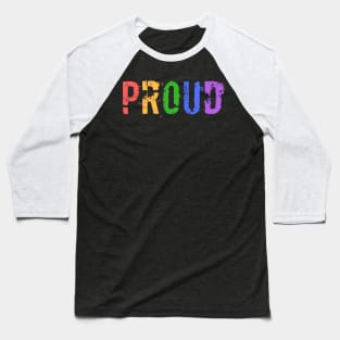 Gay Pride LGBTQIA+ Rainbow Design Baseball T-Shirt